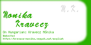 monika kravecz business card