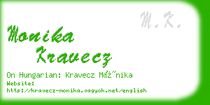 monika kravecz business card